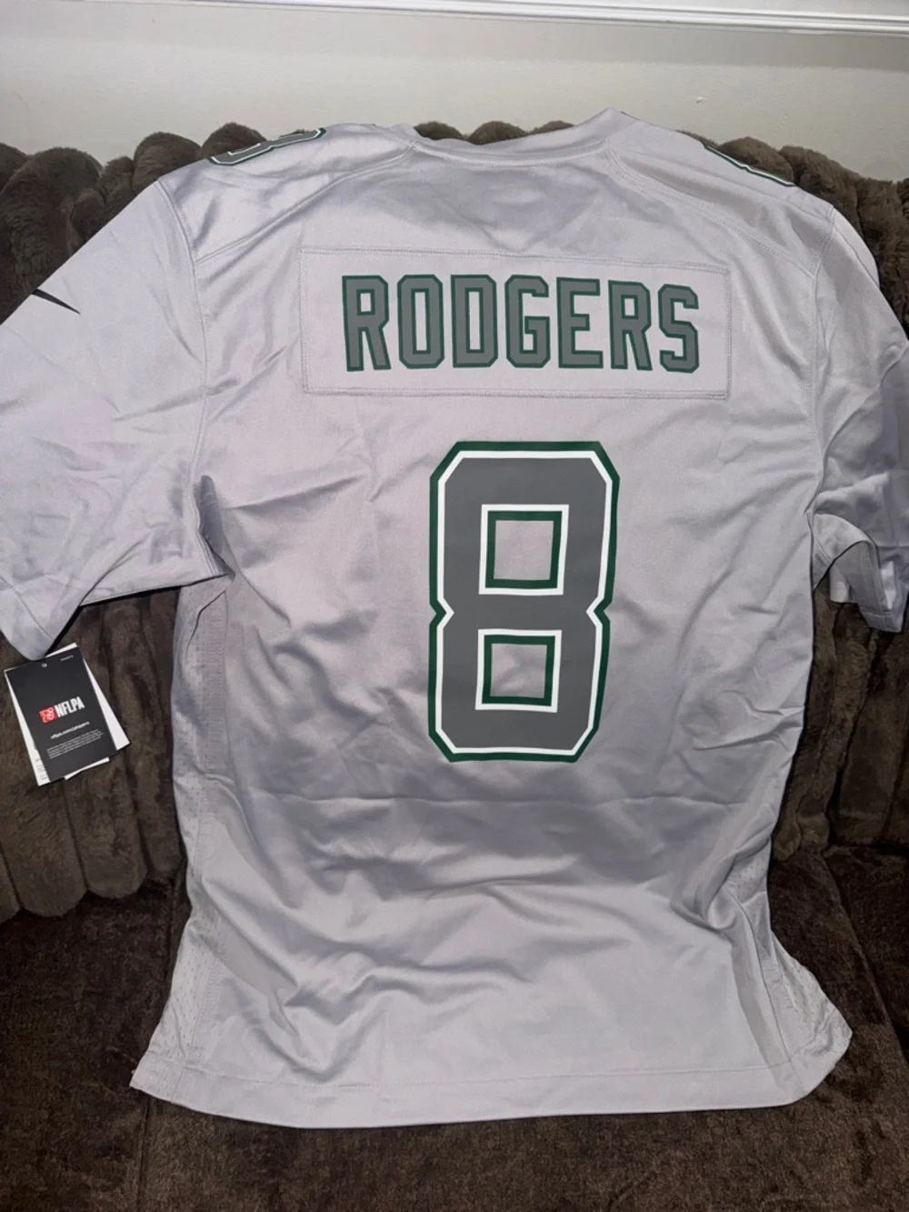 Nike New York Jets Grey & Green #8 Men’s Jersey new with tag